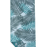 NAYAVITA sustainable eco friendly beach towel from RPET plastic tropical green foliage back