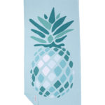 NAYAVITA sand free beach towel pale green pineapple back
