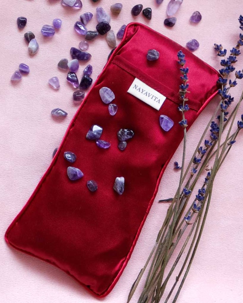 NAYAVITA christmas present ideas for her relaxation eye pillow bordeaux