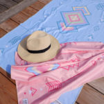 NAYAVITA www.nayavita.com Tribal blue and pink beach towel