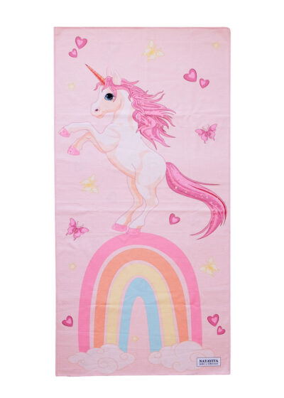 NAYAVITA dětská osuška Jednorožec kids towel unicorn Kinderstrandtuch Einhorn sand free beach towel childrens towel dětská plážová osuška dětský ručník osuška s jednorožcem růžová plážová osuška pro děti