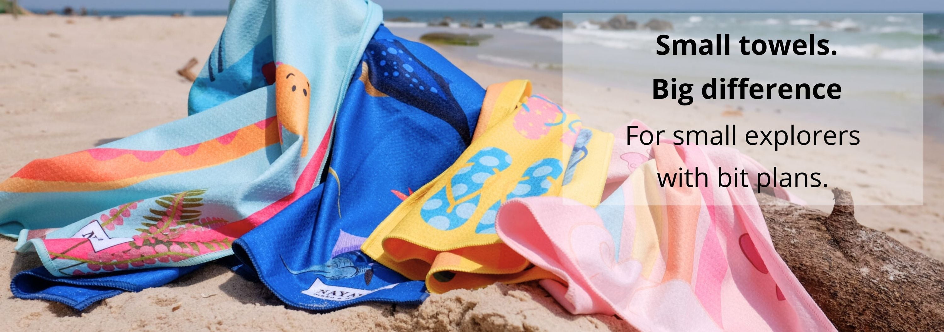 NAYAVITA landing tocime petky, ne rodice en NAYAVITA quick-dry kids towels made from recycled microfiber from PET bottles landing