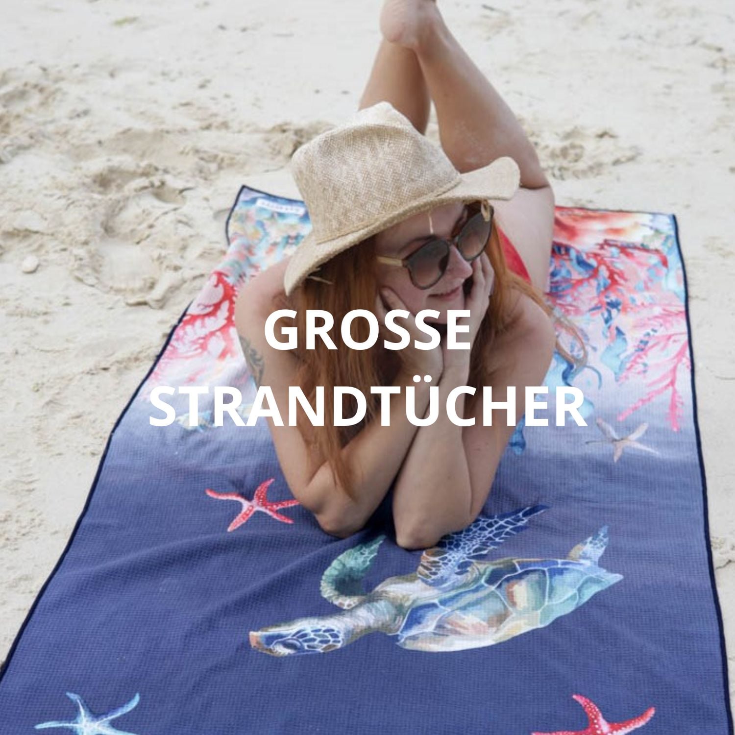 Schnelltrocknendes Strandtuch von NAYAVITA am Strand – leicht, sandfrei und extra saugfähig. schnelltrocknende Strandtücher