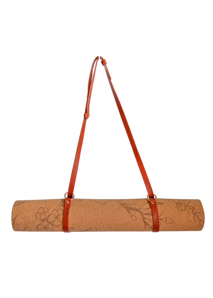 Vegan yoga mat strap Blush - NAYAVITA YOGA