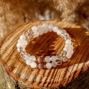 Nayavita Yoga Valentine’s day gifts for her beaded stone bracelet Pure Love