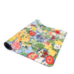 NAYAVITA YOGA vegan suede exercise mat 3mm Flower Power half rolled