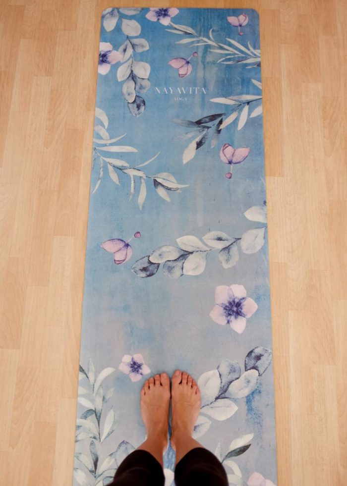 NAYAVITA YOGA vegan suede yoga mat 3mm Eucalyptus Mat pilates fitness yoga at home