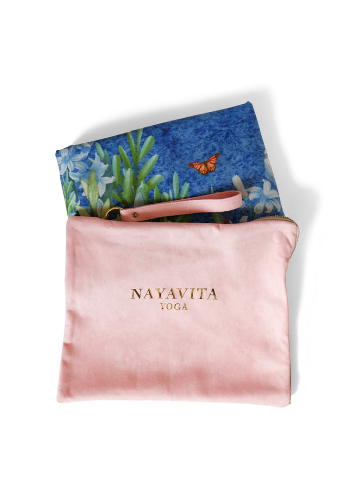 NAYAVITA YOGA ultralight Travel yoga mat 1 mm Flower Power foldable free yoga mat bag