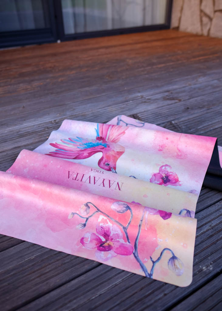 Pink yoga set Colibri Dream - yoga mat + blocks