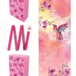Dárek pro jogínku set na cvičení Colibri Dream růžové bloky na jógu semišová podložka popruh na jógu NAYAVITA Yoga