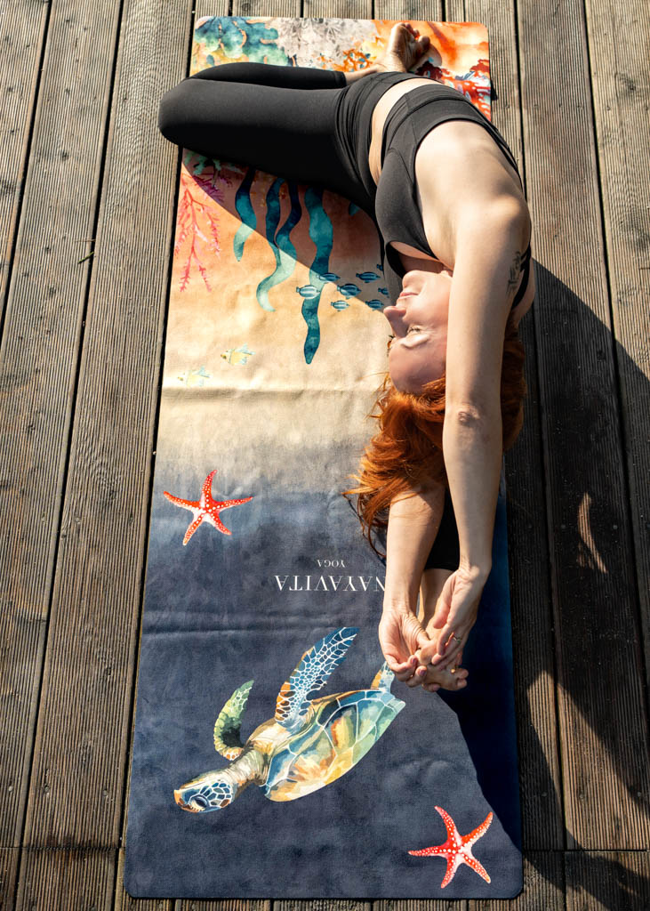 NAYAVITA yoga Ocean foldable travel yoga mat 1mm full