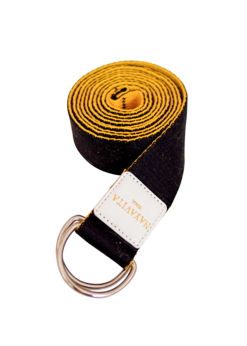 NAYAVITA Yoga černý popruh na jogu jogový pásek pásek na jógu yoga strap yoga belt yoga stretching strap opasek na jogu