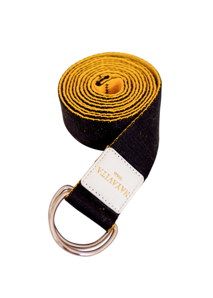 NAYAVITA Yoga černý popruh na jogu jogový pásek pásek na jógu yoga strap yoga belt yoga stretching strap opasek na jogu
