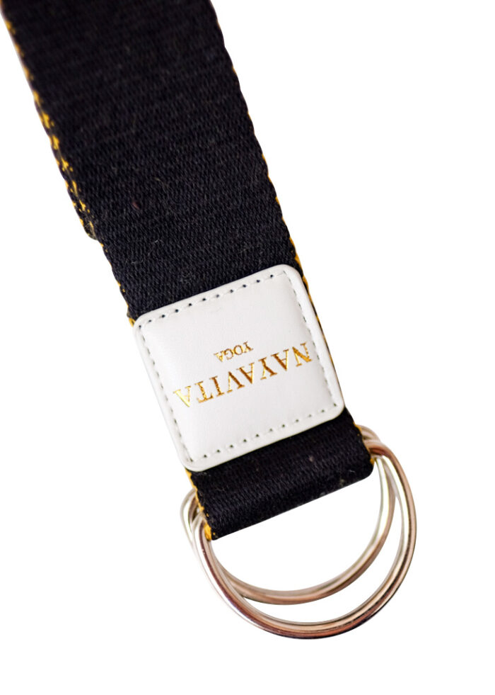 NAYAVITA Yoga černý popruh na jogu jogový pásek pásek na jógu yoga strap yoga belt yoga stretching strap opasek na jogu