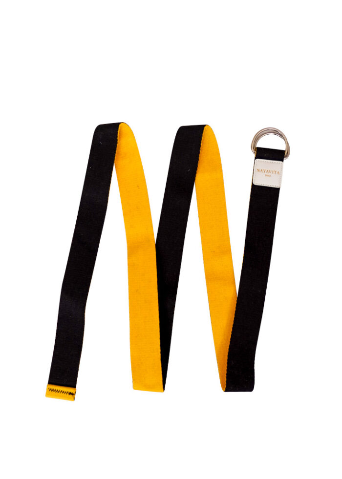 NAYAVITA Yoga černý popruh na jogu jogový pásek pásek na jógu yoga strap yoga belt yoga stretching strap opasek na jogu