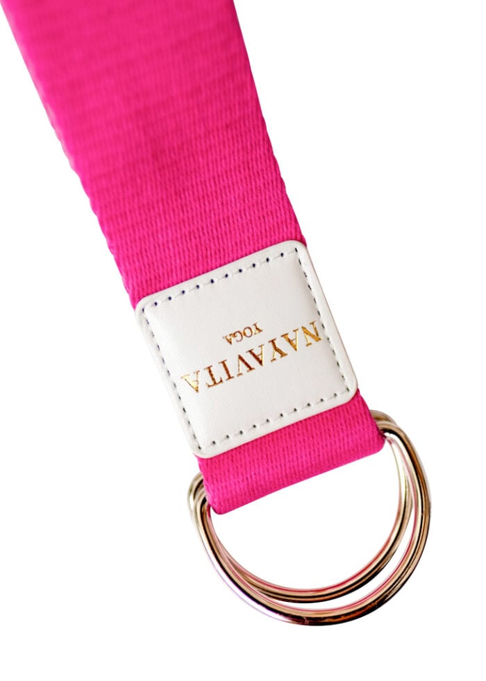 NAYAVITA Yoga růžový popruh na jógu jogový pásek pásek na jógu yoga strap yoga belt yoga stretching strap opasek na jogu