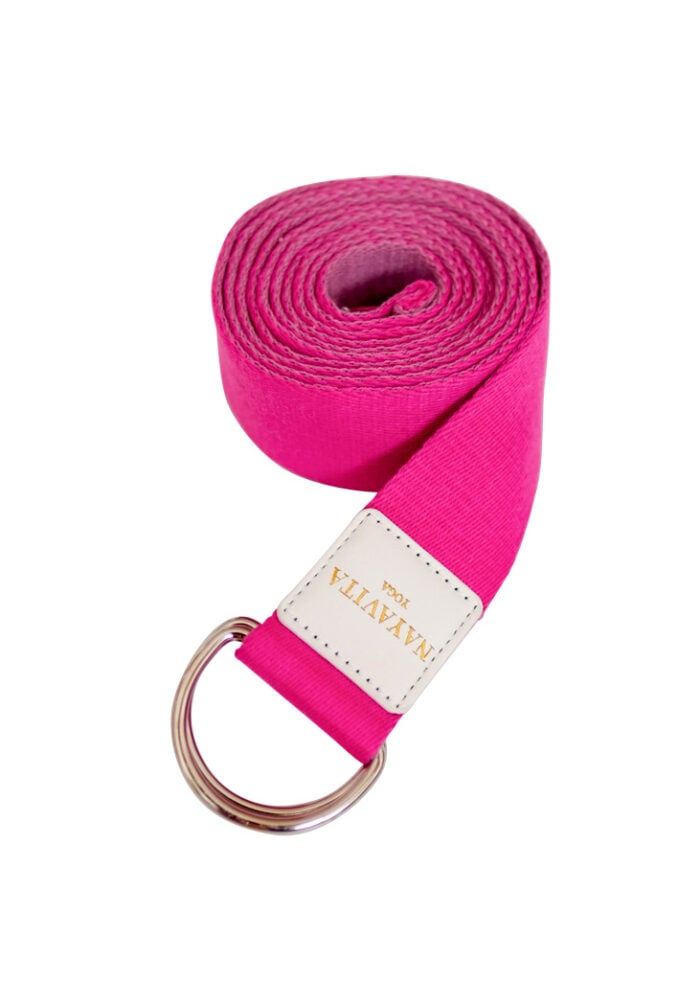 NAYAVITA Yoga růžový popruh na jógu jogový pásek pásek na jógu yoga strap yoga belt yoga stretching strap opasek na jogu