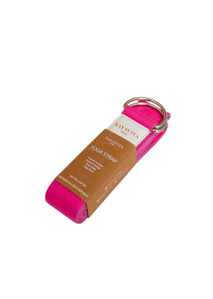 NAYAVITA Yoga růžový popruh na jógu jogový pásek pásek na jógu yoga strap yoga belt yoga stretching strap opasek na jogu