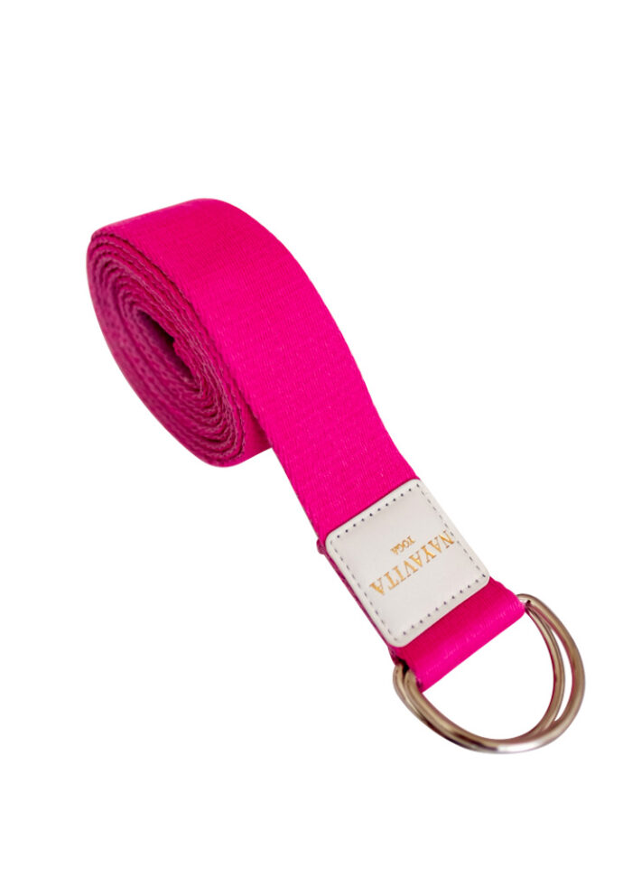 NAYAVITA Yoga růžový popruh na jógu jogový pásek pásek na jógu yoga strap yoga belt yoga stretching strap opasek na jogu