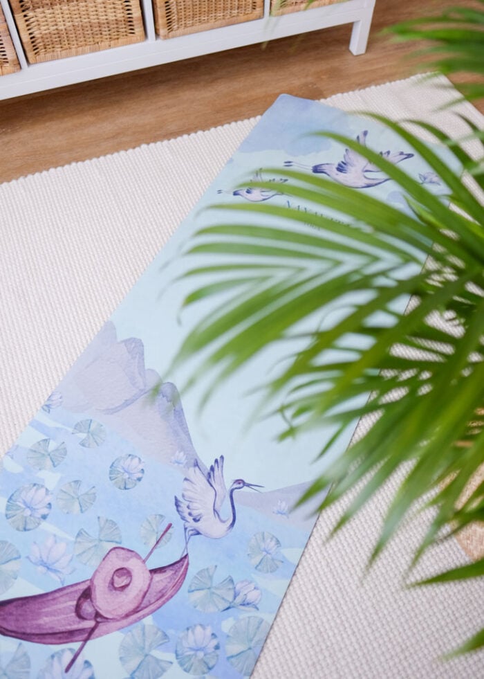 design podložky na cvičení na protažení Rybář NAYAVITA Yoga celkový pohled