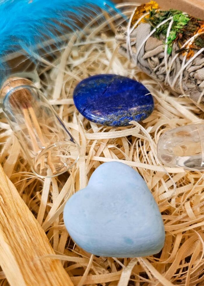 NAYAVITA yoga rituální set kreativita rituální sada tvořivost intuice představivost nápady impulsy rituál dárková krabička domácí rituál kreativity