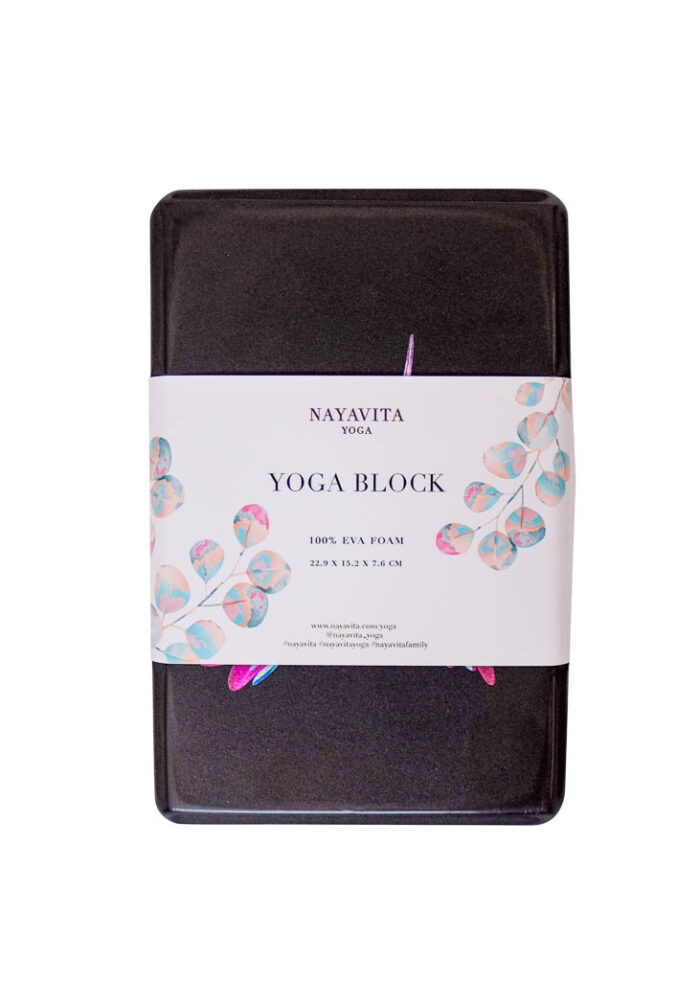 NAYAVITA Yoga EVA blok na cvičení pěnový blok na jógu černá jógová cihla s kolibříkem jógový blok yoga block