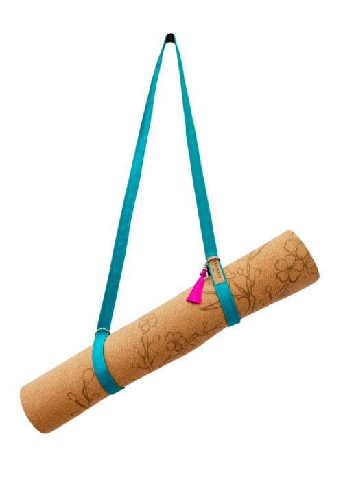 NAYAVITA Yoga popruh na podložku teal popruh na nošení podložky na cvičení tyrkysová