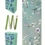 Set na jógu pro začátečníky Eucalyptus od NAYAVITA Yoga – semišová podložka na cvičení s eukalyptovým motivem, dva bloky a zelený jógový popruh